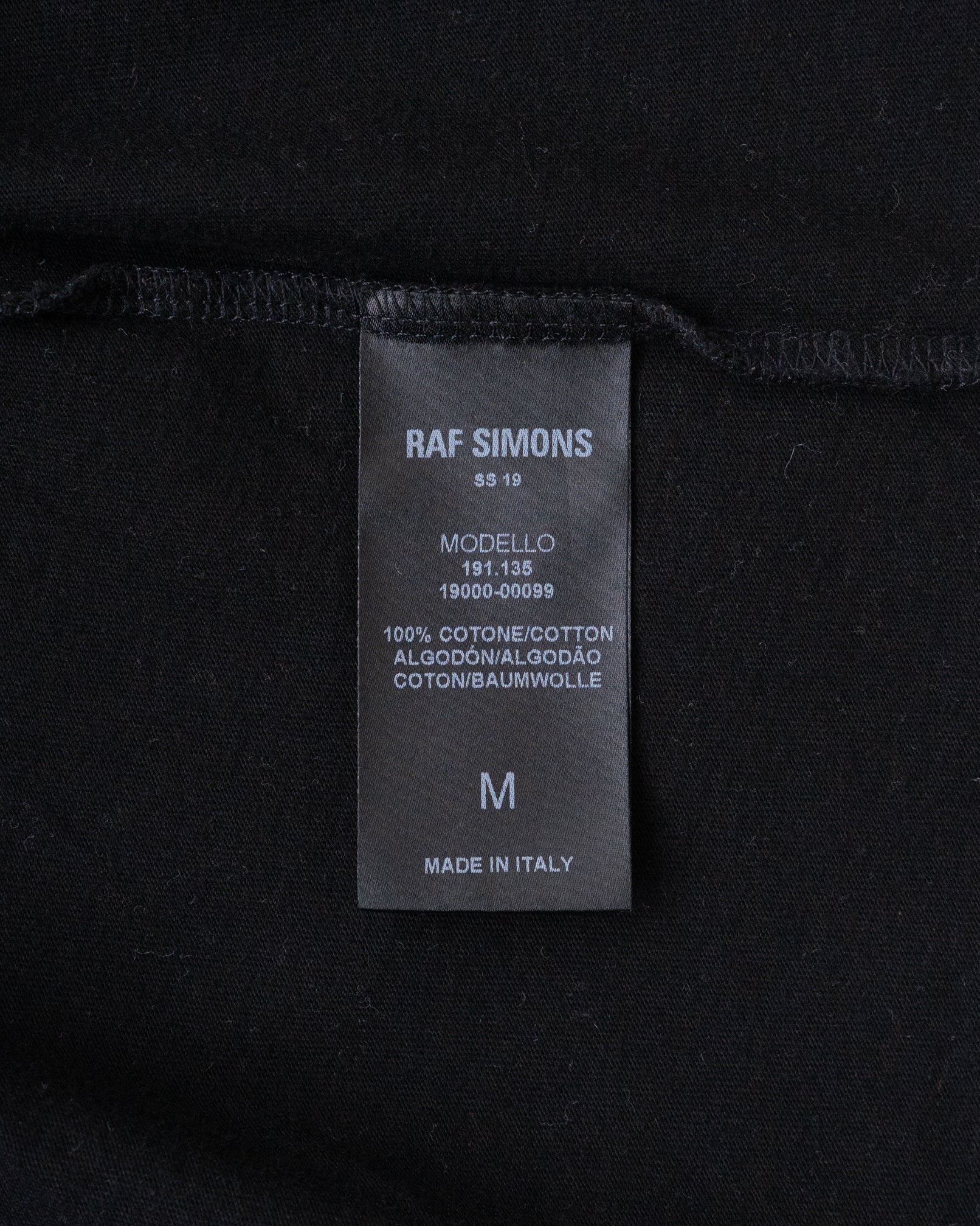 〈RAF SIMONS〉CROPPED T-SHIRT WITH CUT OUTS T-shirt 2019SS
