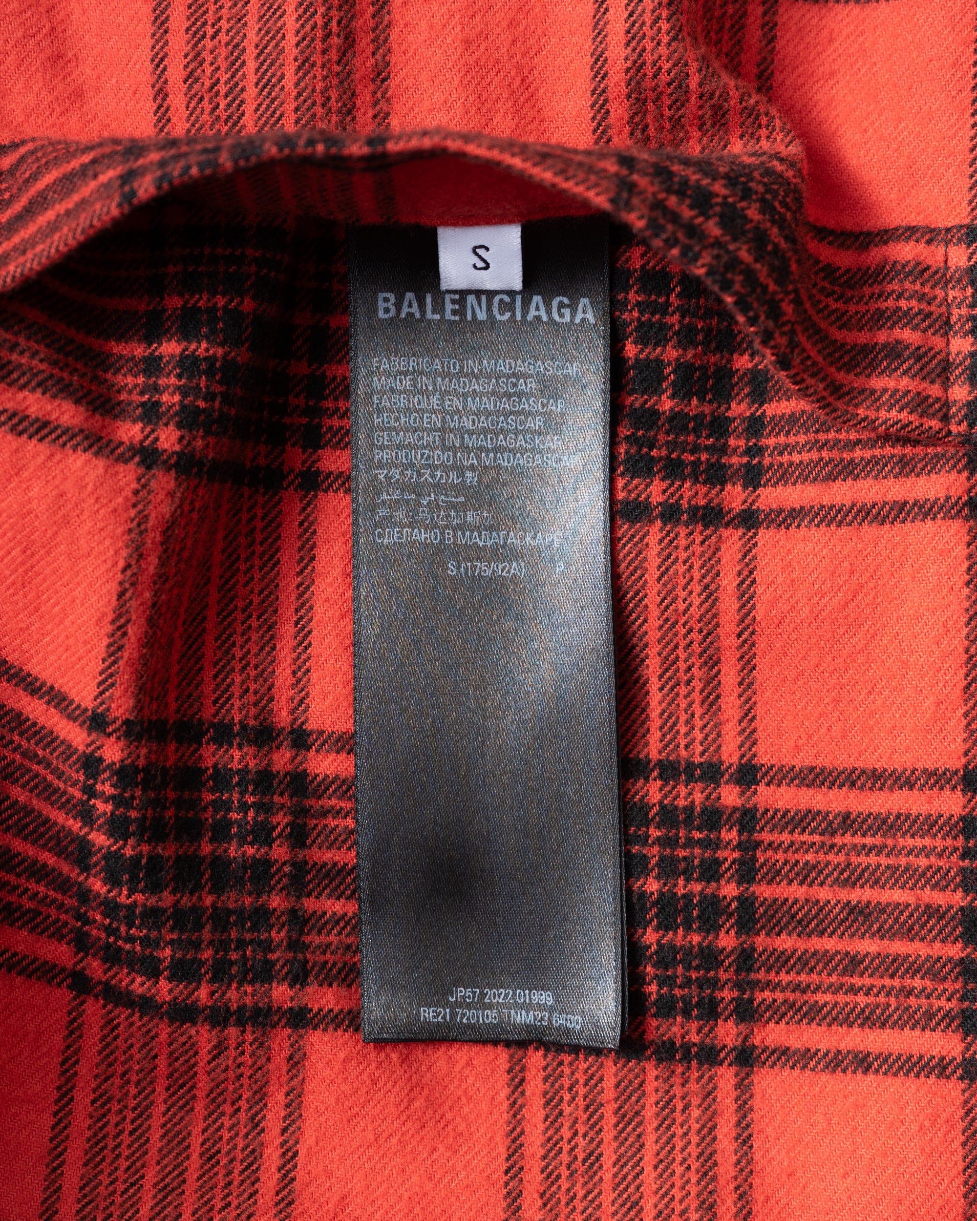〈BALENCIAGA by Demna Gvasalia〉Reversibe Plaid Shirt 2022AW