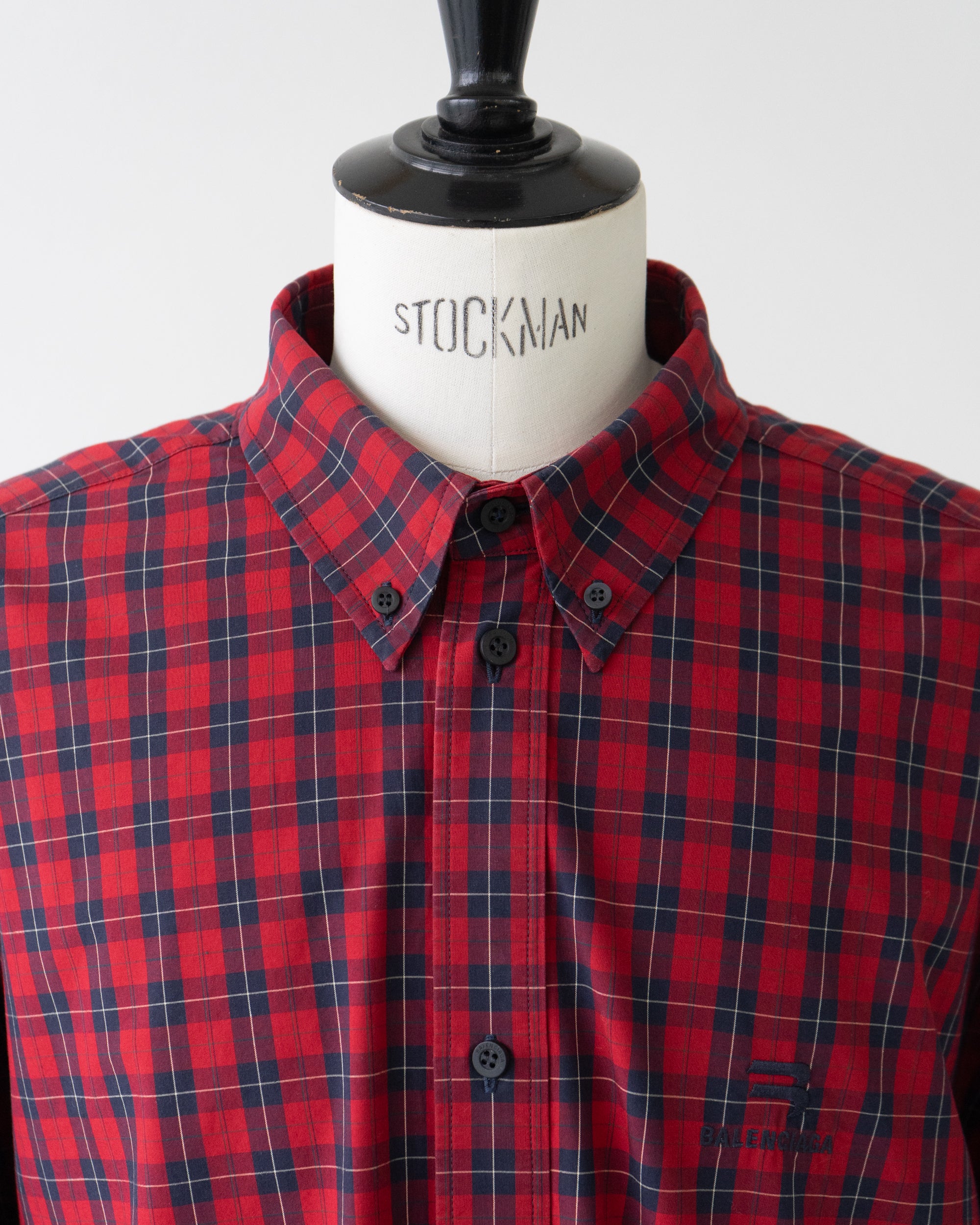 〈BALENCIAGA by Demna Gvasalia〉Oversized Plaid Shirt