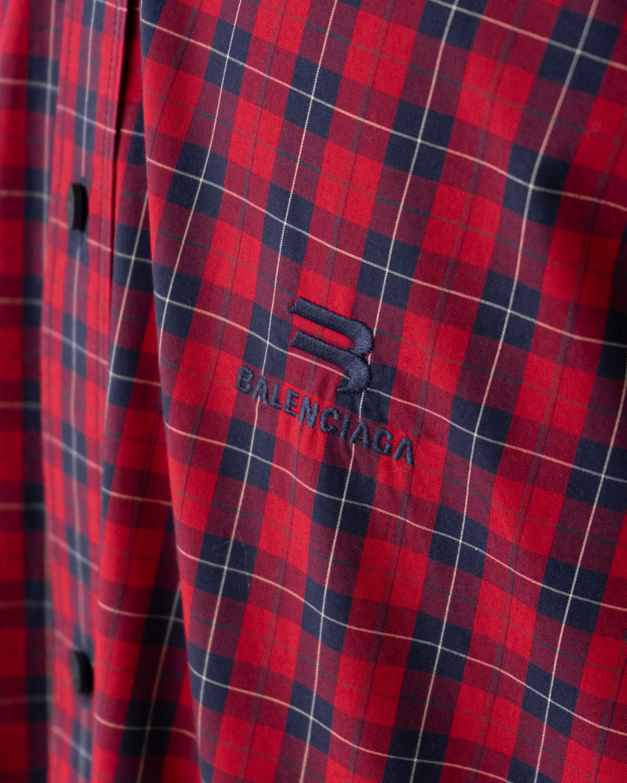 〈BALENCIAGA by Demna Gvasalia〉Oversized Plaid Shirt