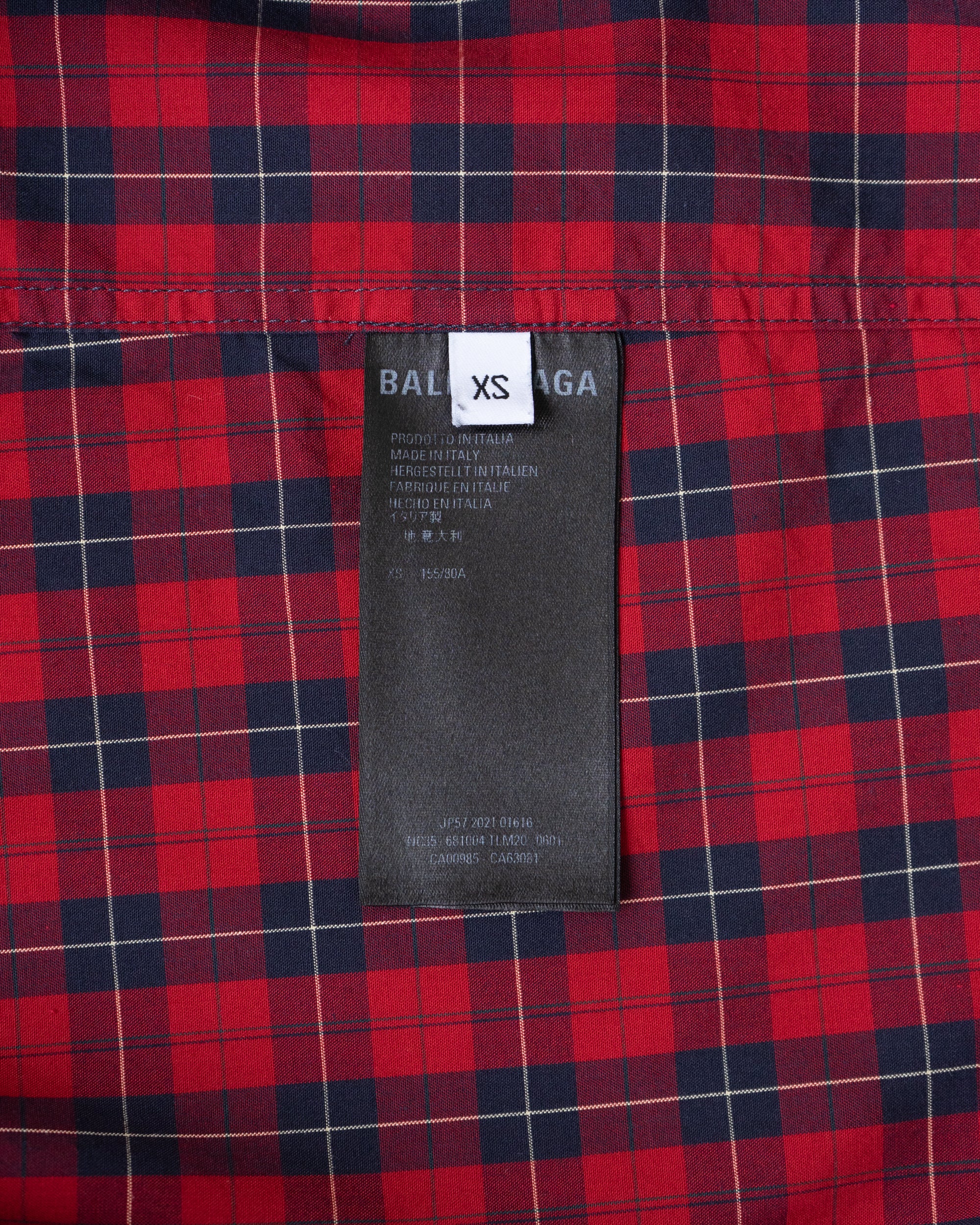 〈BALENCIAGA by Demna Gvasalia〉Oversized Plaid Shirt