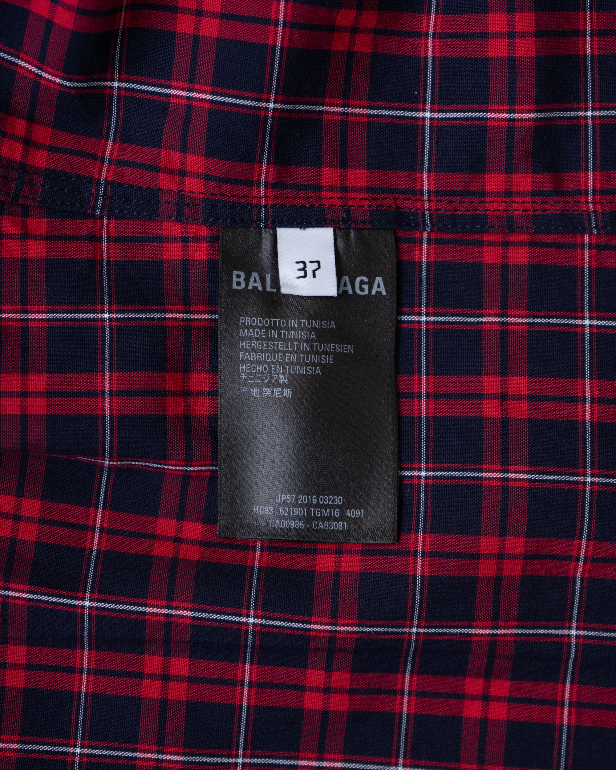〈BALENCIAGA by Demna Gvasalia〉Plaid Shirt