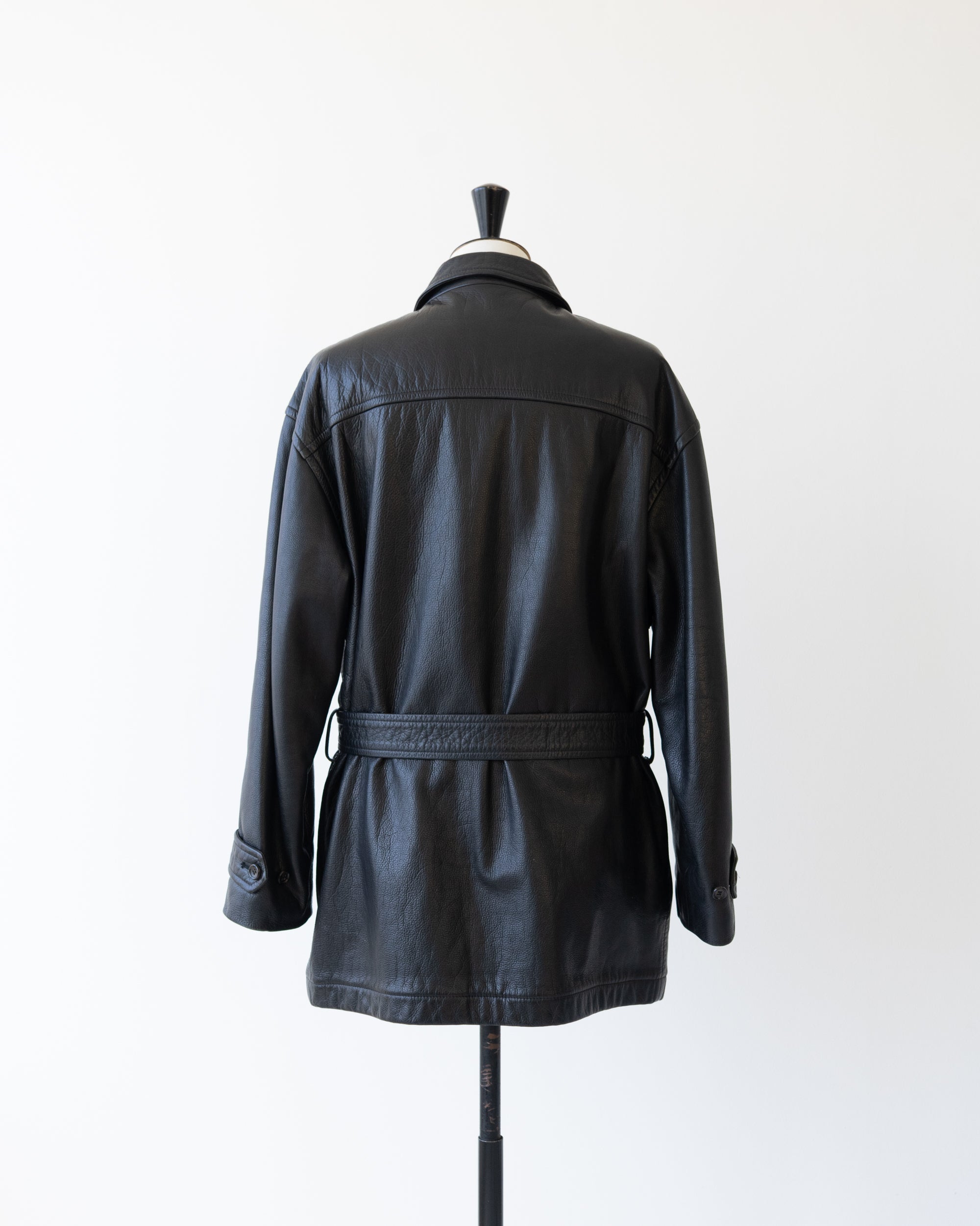 〈COMME des GARCONS HOMME〉Leather Belted Coat