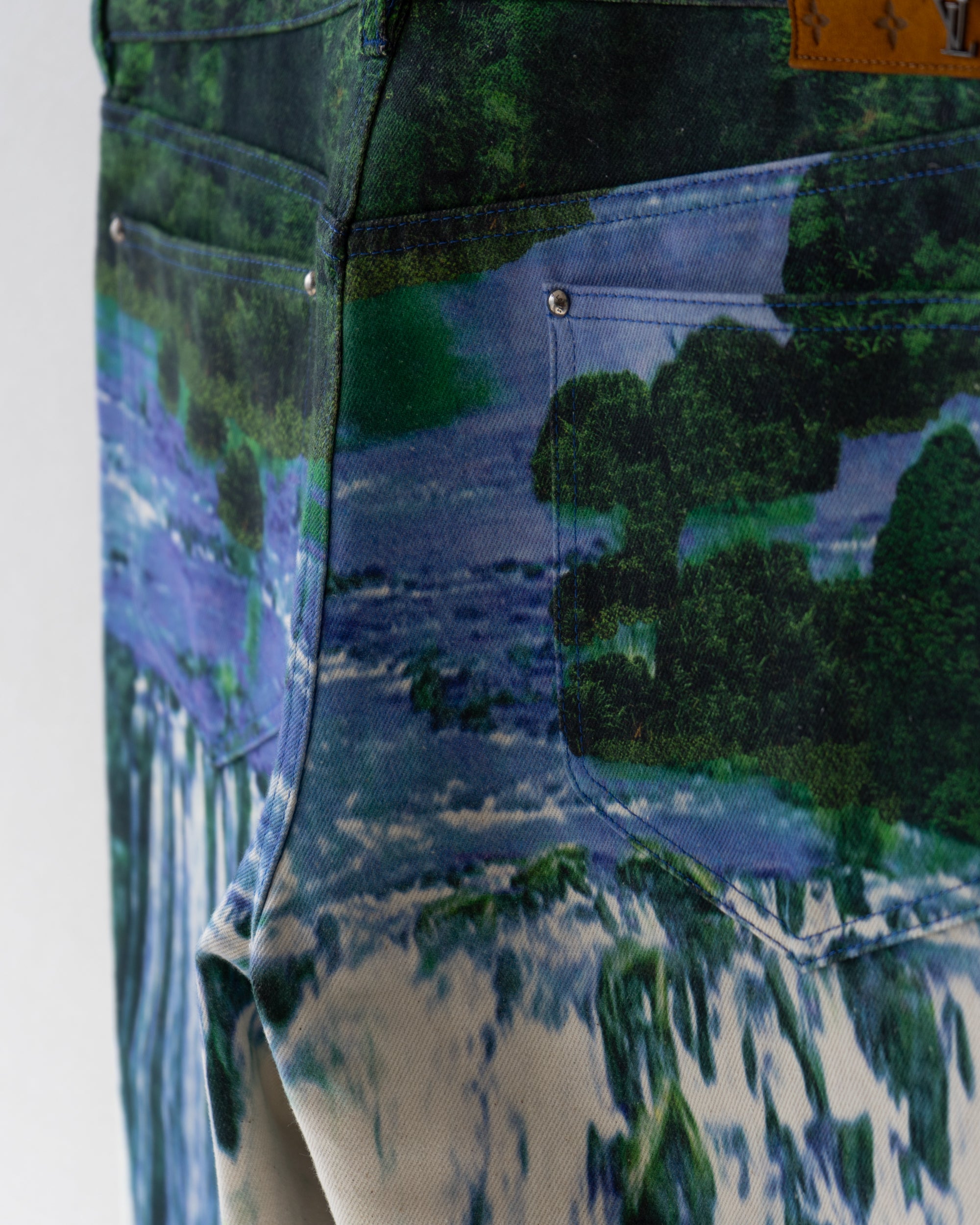〈LOUIS VUITTON by Virgil Abloh〉Patterned Denim Pants RM221 J85 HMD72W