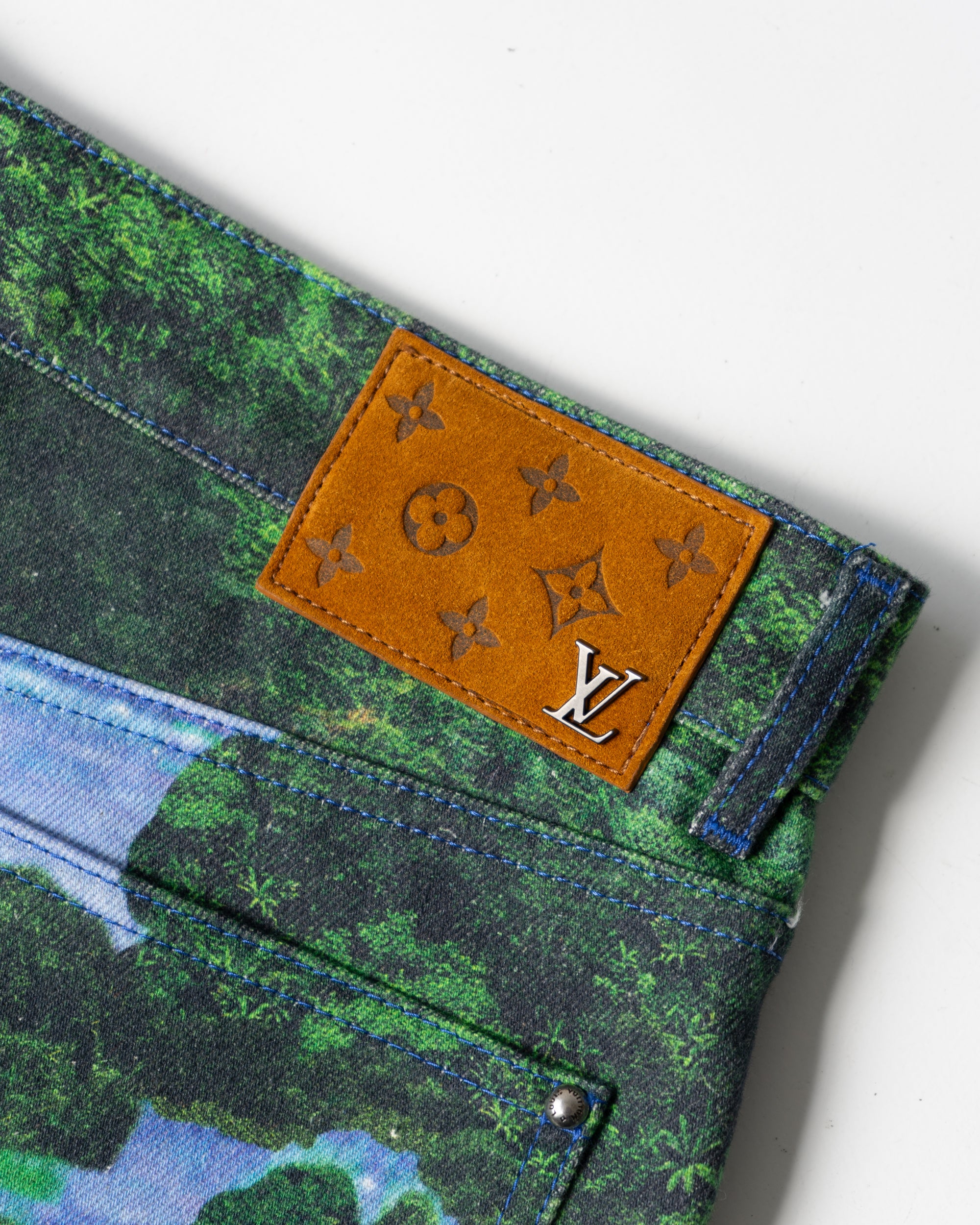〈LOUIS VUITTON by Virgil Abloh〉Patterned Denim Pants RM221 J85 HMD72W