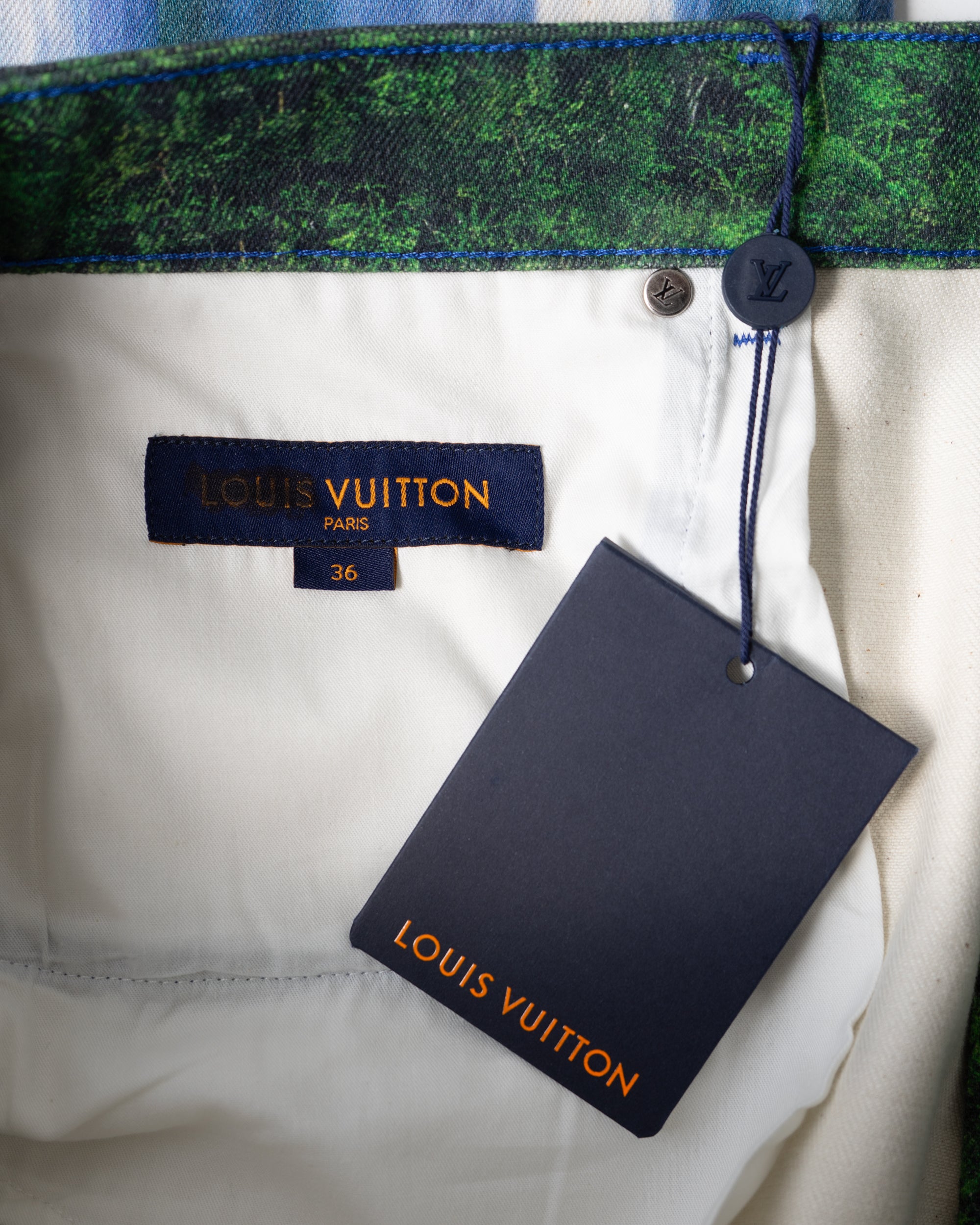 〈LOUIS VUITTON by Virgil Abloh〉Patterned Denim Pants RM221 J85 HMD72W