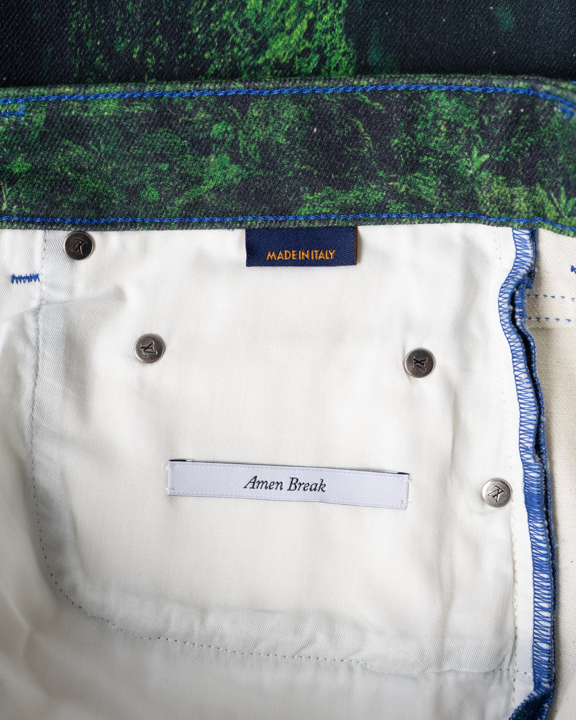 〈LOUIS VUITTON by Virgil Abloh〉Patterned Denim Pants RM221 J85 HMD72W