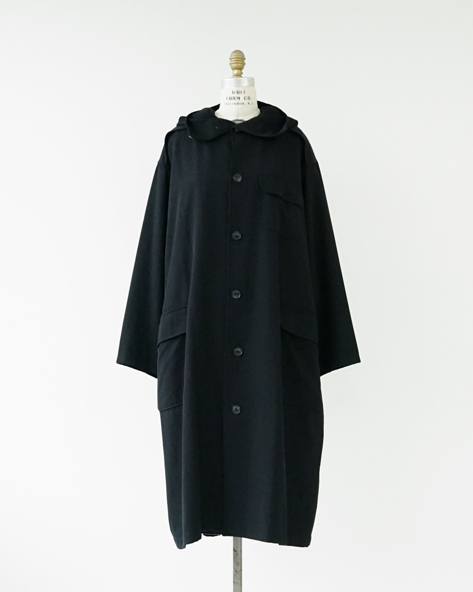 〈Yohji Yamamoto〉Wool Gabardine Belted Coat