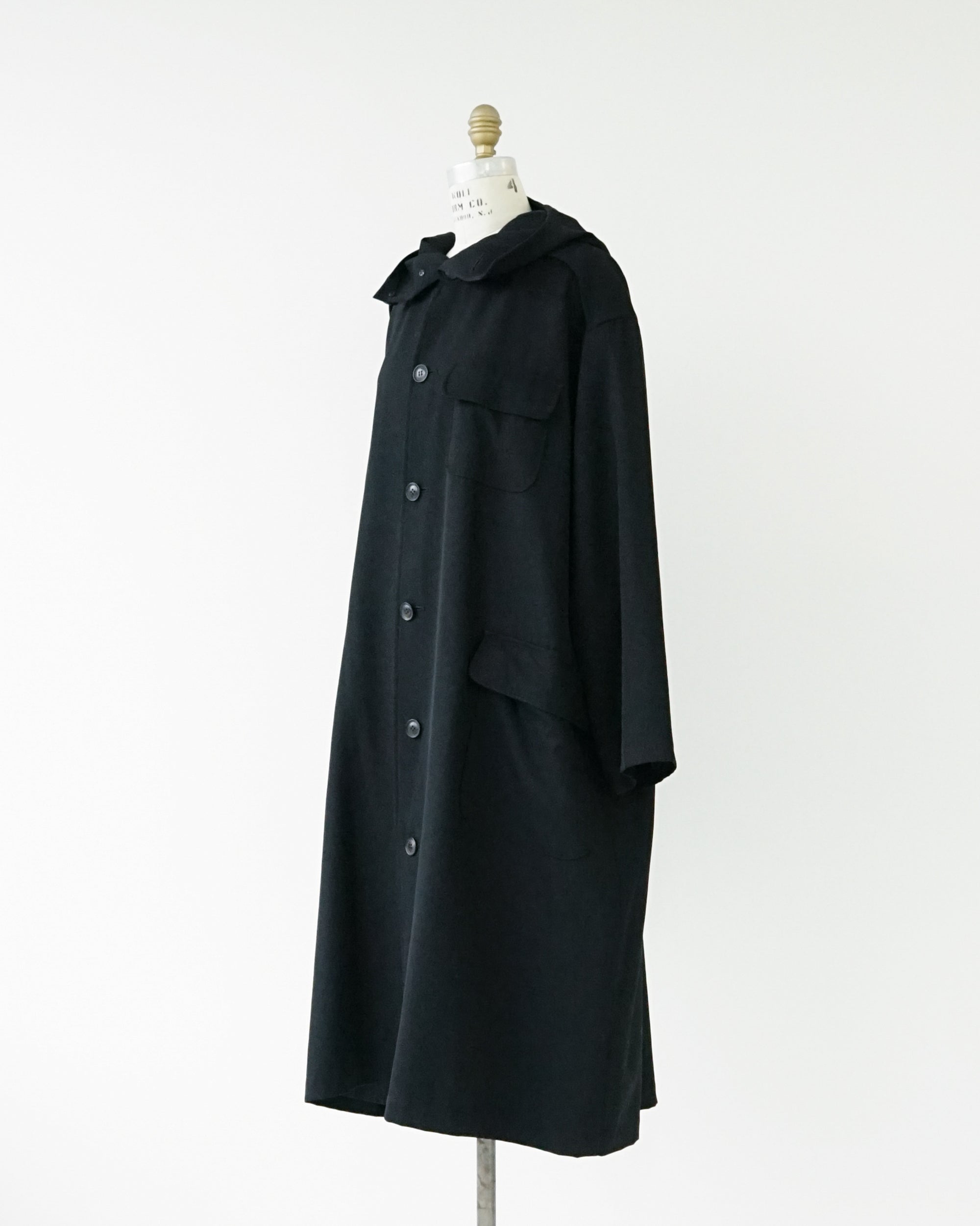 〈Yohji Yamamoto〉Wool Gabardine Belted Coat