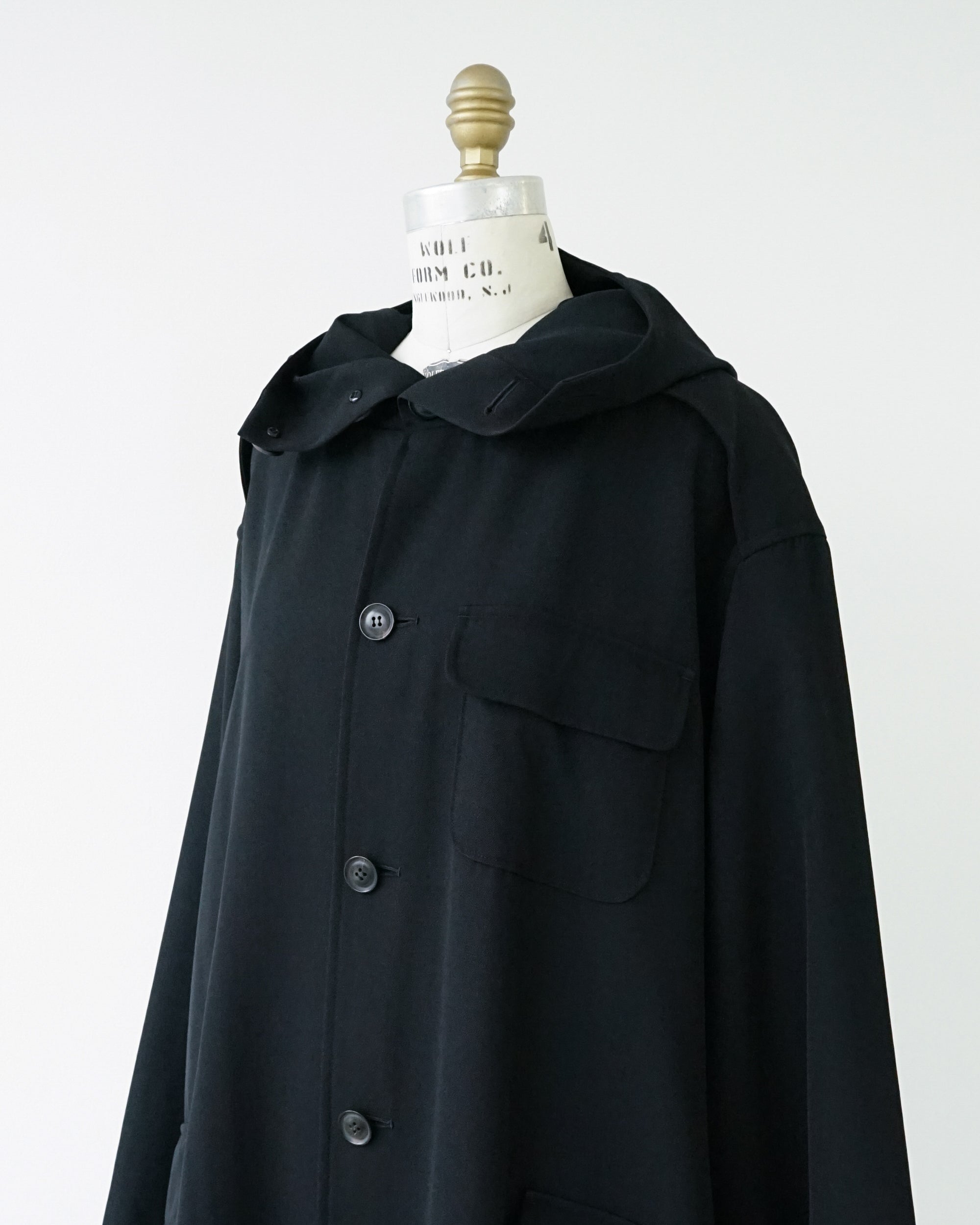 〈Yohji Yamamoto〉Wool Gabardine Belted Coat