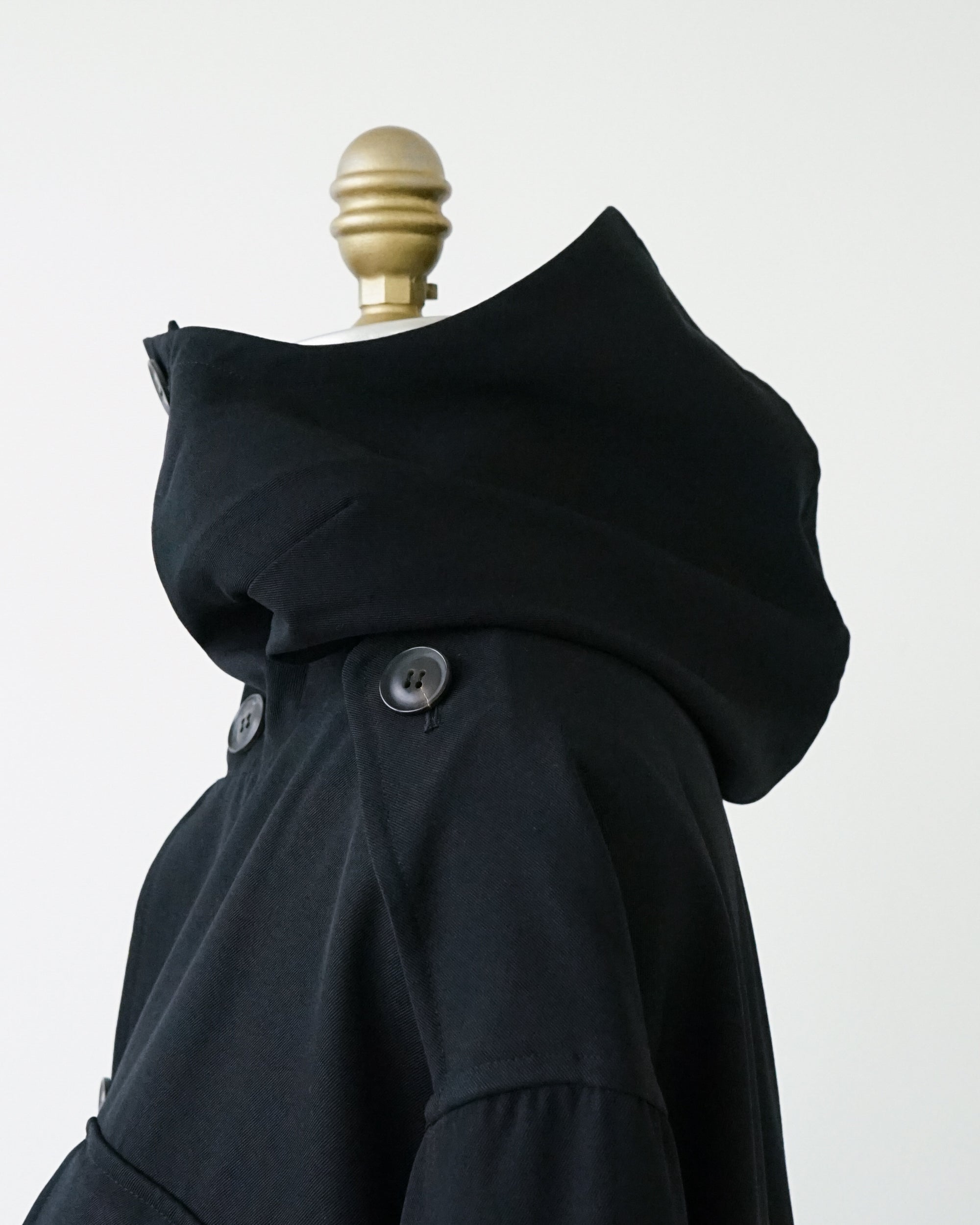 〈Yohji Yamamoto〉Wool Gabardine Belted Coat