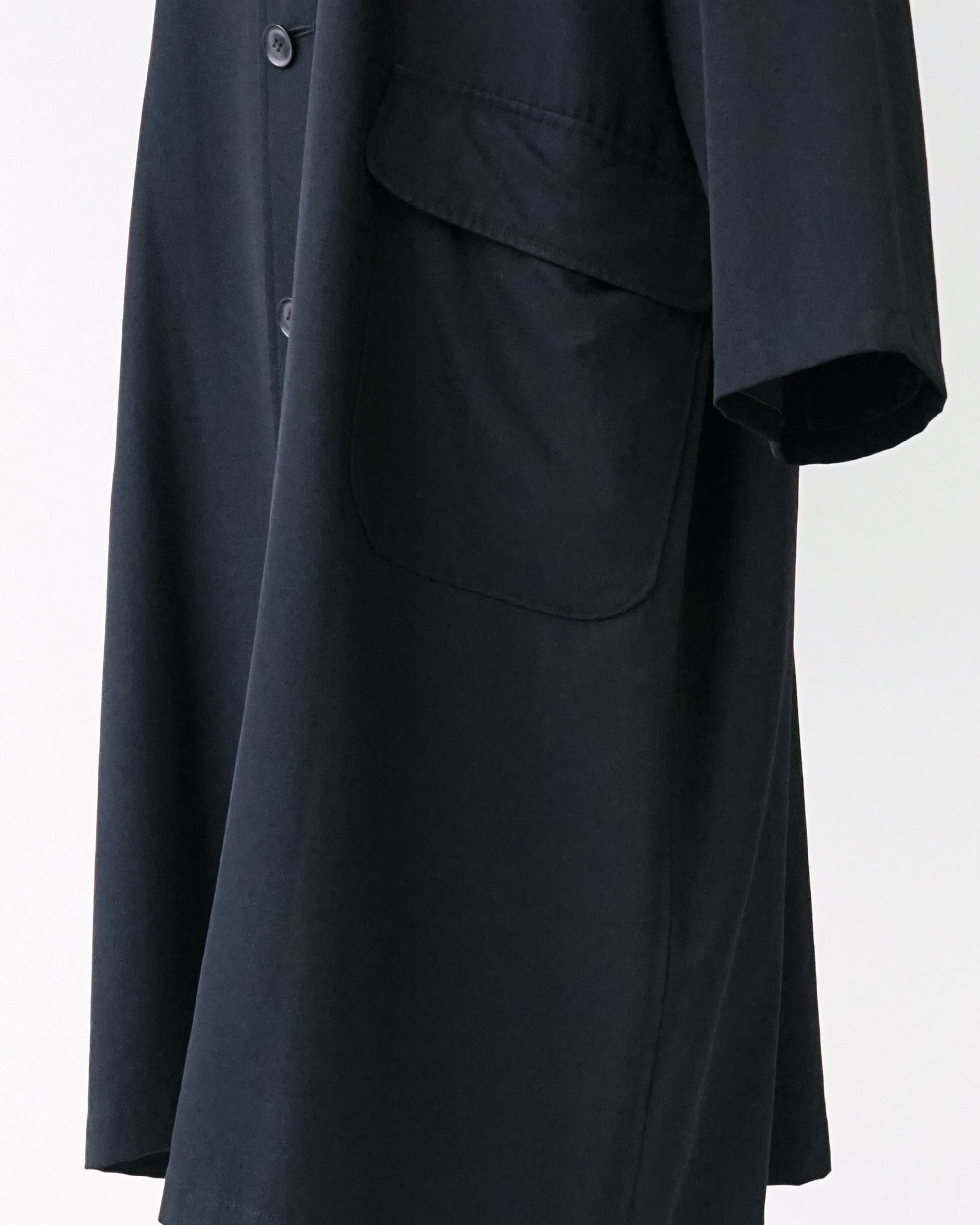 〈Yohji Yamamoto〉Wool Gabardine Belted Coat