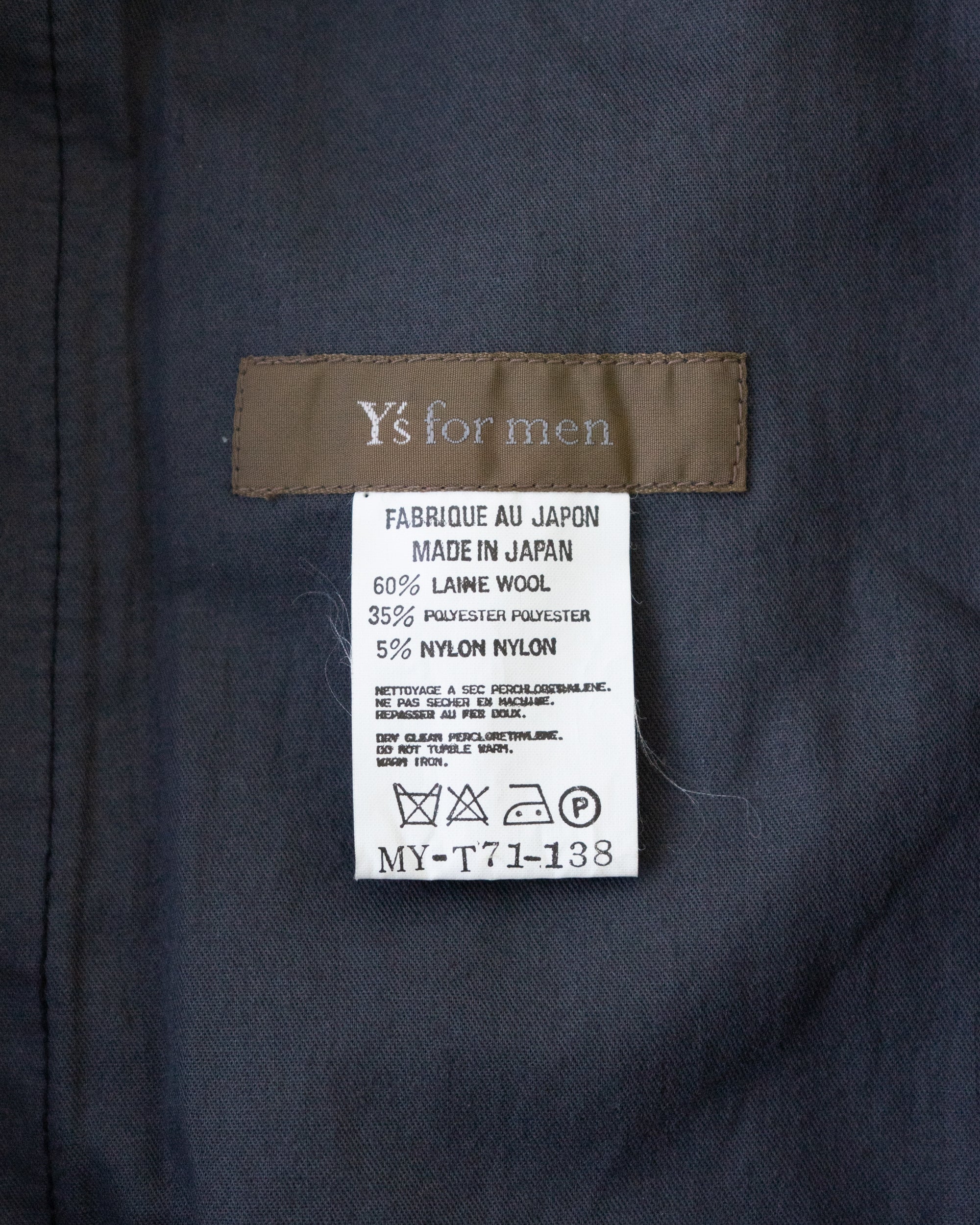 〈Y's for men〉Drawstring Pants