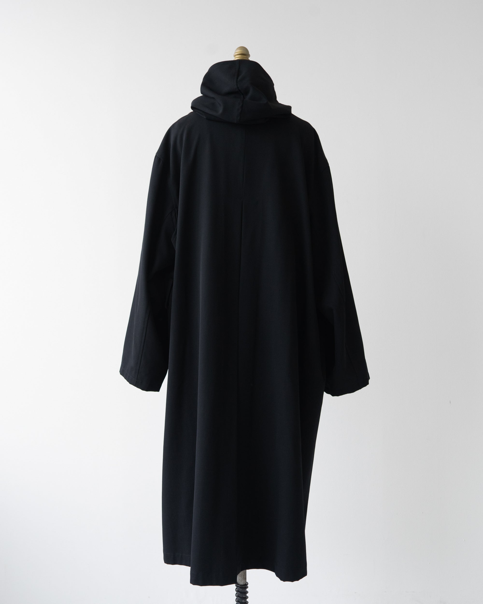 〈Yohji Yamamoto〉Wool Gabardine Hooded Coat
