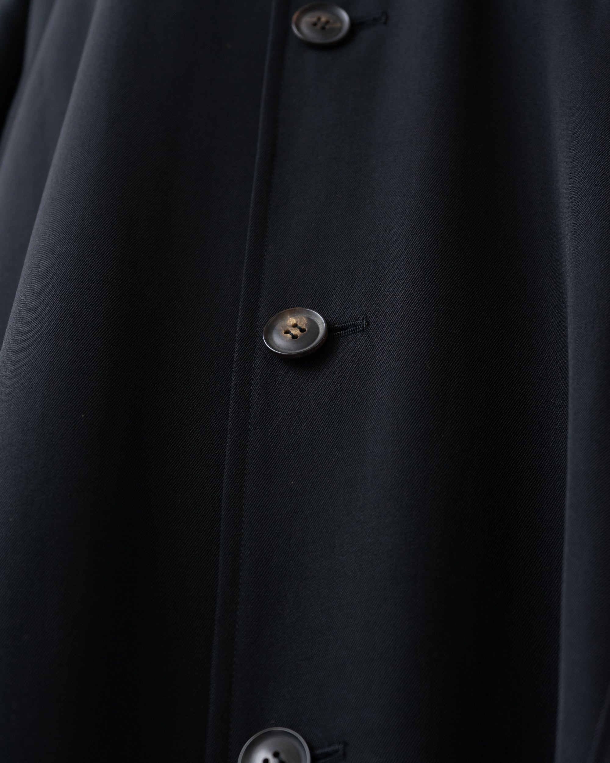 〈Yohji Yamamoto〉Wool Gabardine Hooded Coat
