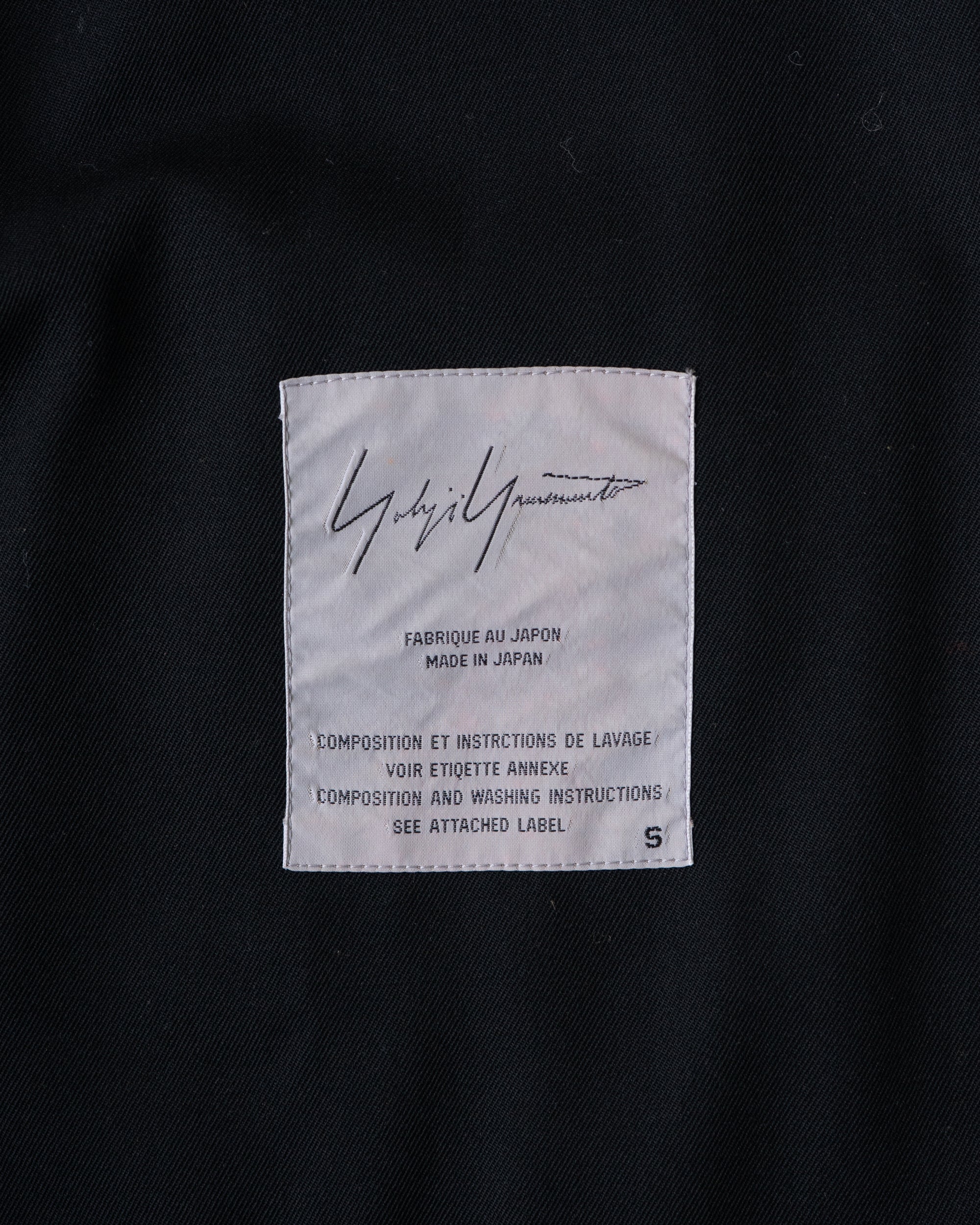 〈Yohji Yamamoto〉Wool Gabardine Hooded Coat