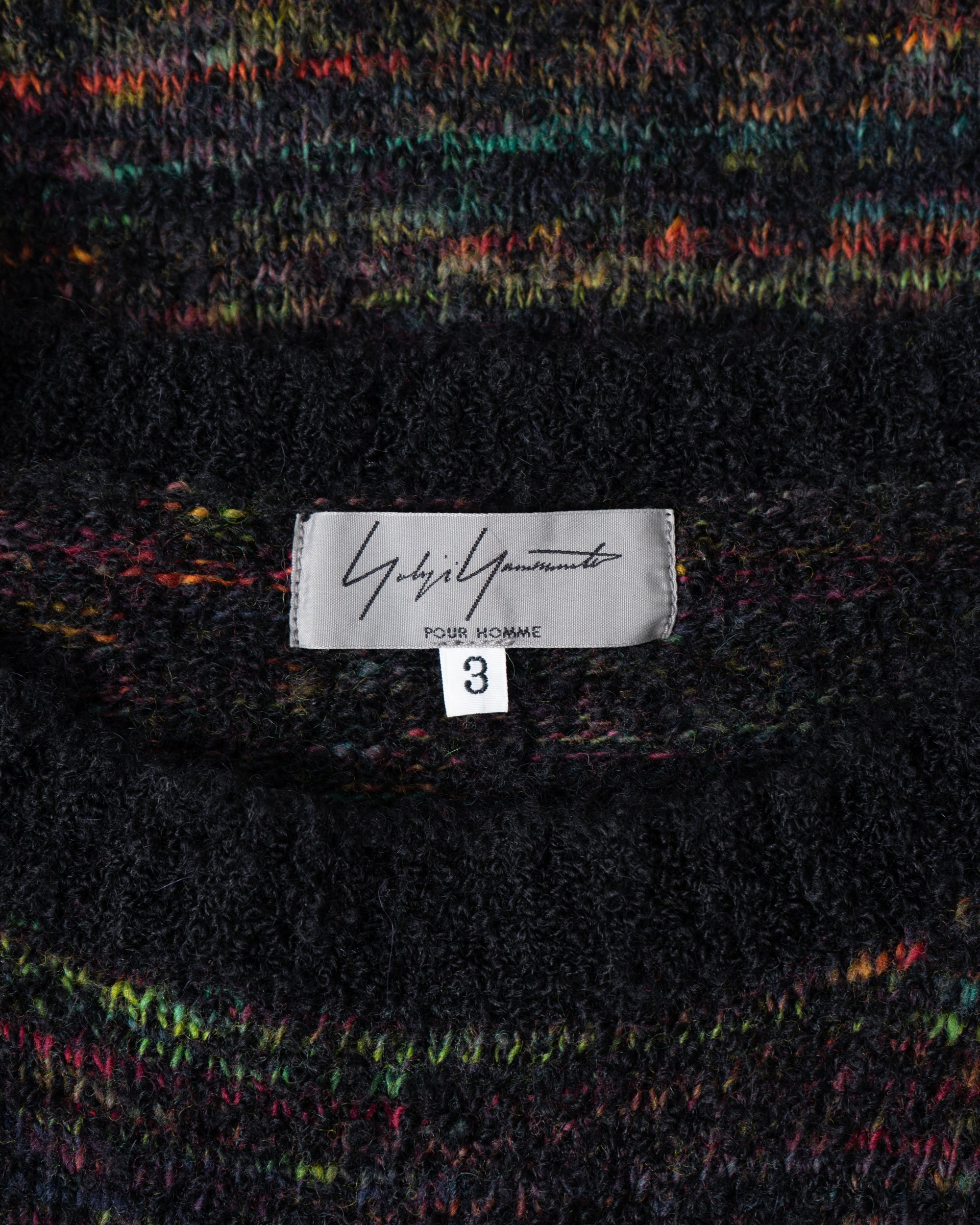 〈Yohji Yamamoto POUR HOMME〉Mix Knit Sweater